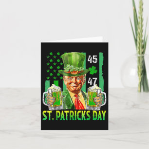 Trump 2025 Amerikaanse vlag  St. Patricks Day Kaart