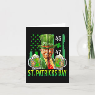 Trump 2025 Amerikaanse vlag  St. Patricks Day Kaart