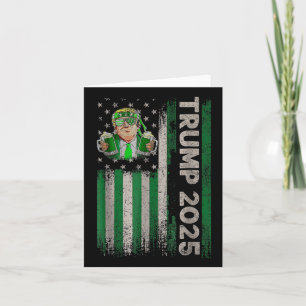 Trump 2025 Amerikaanse vlag  St. Patricks Day Kaart