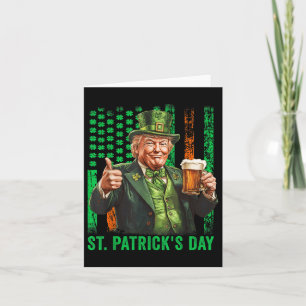 Trump 2025 Amerikaanse vlag  St. Patricks Day Kaart