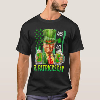 Trump 2025 Amerikaanse vlag  St Patrick's Day T-shirt