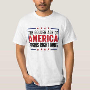 Trump 2025 De gouden eeuw van Amerika begint nu T-shirt