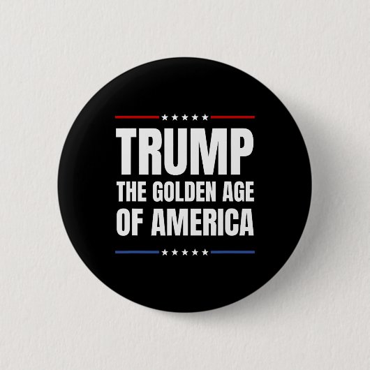 Trump 2025: de Gouden Eeuw van Amerika Ronde Button 5,7 Cm (Voorkant)