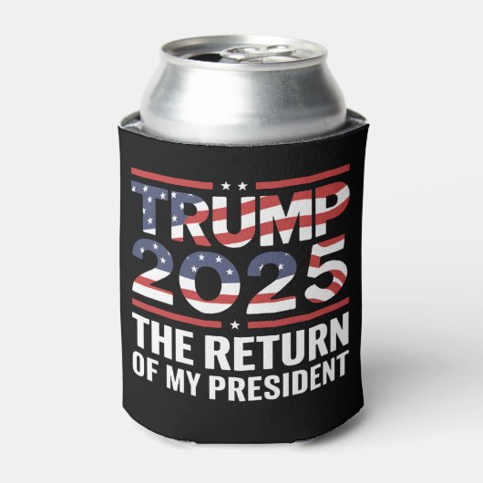 Trump 2025 De terugkeer van mijn President 47th US Blikjeskoeler (Blikje Voorkant)