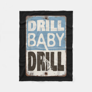 Trump 2025 Drill Baby Drill Kostuum _1 Fleece Deken