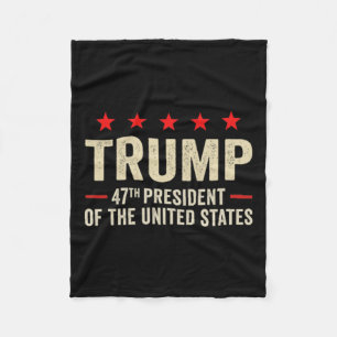 Trump 2025 Flag (op Byck) 47e President Trump Ina Fleece Deken