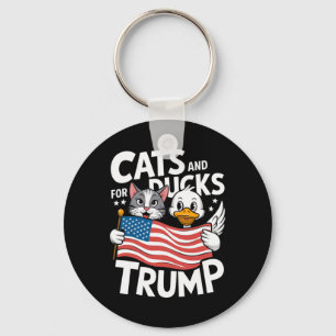 Trump 2025 Kittens En Eenden Steunen Donald Trump Sleutelhanger