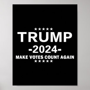 Trump 2025 Laat Stem Tellen Nogmaals De Amerikaans Poster