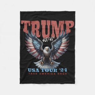Trump 2025 Neem Amerika terug Vintage Retro Concer Fleece Deken