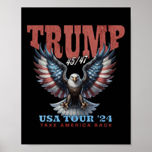Trump 2025 Neem Amerika terug Vintage Retro Concer Poster