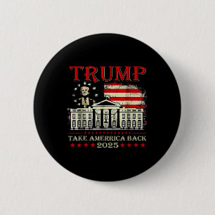 Trump 2025 Neem Amerika Weer 47e President Van De  Ronde Button 5,7 Cm