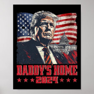 Trump 2025 Neem Amerika Weer Thuis Vader Trump Pi Poster