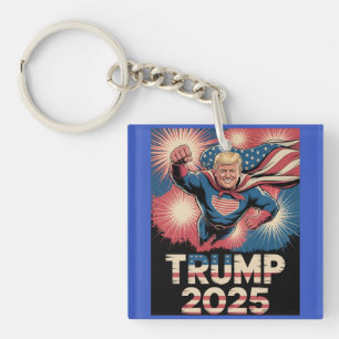 Trump 2025: Patriottisch eerbetoon aan superhelden Sleutelhanger
