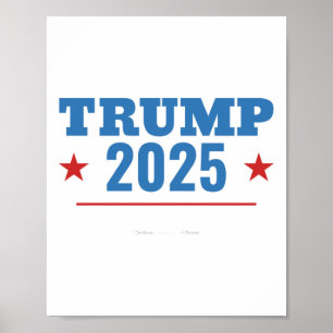 Trump 2025 Presidentsverkiezingen tekenen parodie- Poster