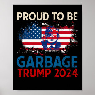 Trump 2025 Verkiezing Trots Op Zijn Garbyge Stem T Poster