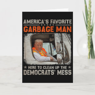 Trump 2025 Verkiezing Trump Garbyge Man Stem Trump Kaart
