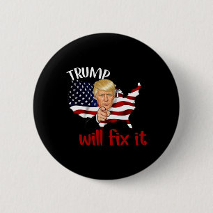Trump 2025 Verkiezing Zal Het Ontwerp Repareren Ronde Button 5,7 Cm