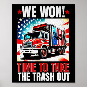 Trump 2025 We Won Wins Overwinning Inauguratie 202 Poster