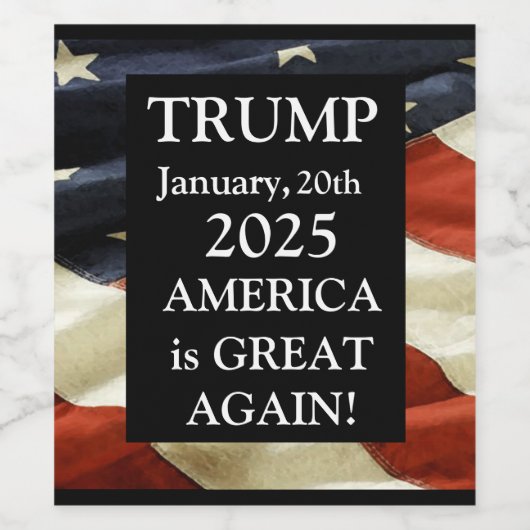 TRUMP 2025 WIJN ETIKET (Enkel label)