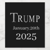 TRUMP 2025 WIJN ETIKET (Enkel label)