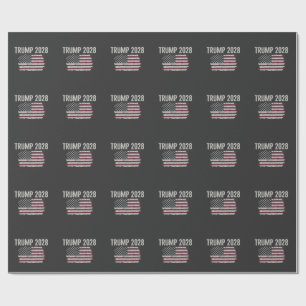Trump 2028 Amerikaanse vlag Verkiezing President Cadeaupapier