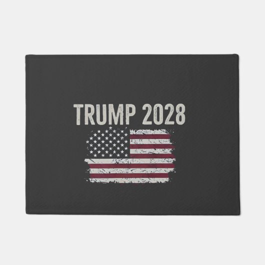 Trump 2028 Amerikaanse vlag Verkiezing President Deurmat (Voorkant)