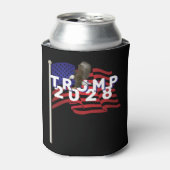 Trump 2028 Flag and Bald Eagle Blikjeskoeler (Blikje Voorkant)