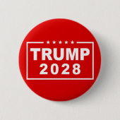 Trump 2028 Grappig President Donald Trump Ronde Button 5,7 Cm (Voorkant)
