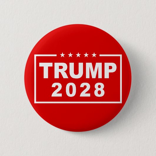 Trump 2028 Grappig President Donald Trump Ronde Button 5,7 Cm (Voorkant)