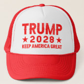 Trump 2028 houdt Amerika groot Trucker Pet (Voorkant)