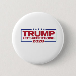 Trump 2028: laten we doorgaan ronde button 5,7 cm