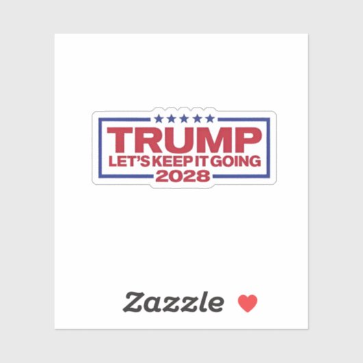 Trump 2028: laten we doorgaan sticker (Vel)