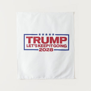 Trump 2028: laten we doorgaan wandkleed