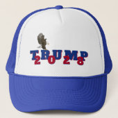 Trump 2028 met Bald Eagle Trucker Pet (Voorkant)