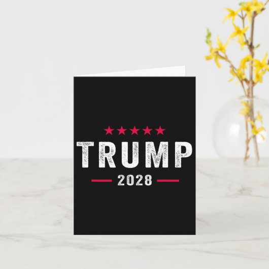 Trump 2028 Shirt stemming Donald Trump 28 Kaart (Gele Bloem)