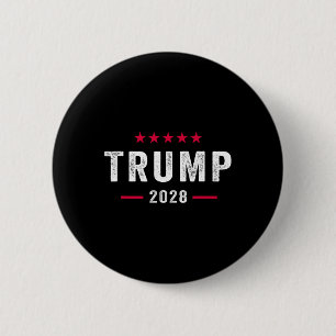 Trump 2028 Shirt stemming Donald Trump 28 Ronde Button 5,7 Cm