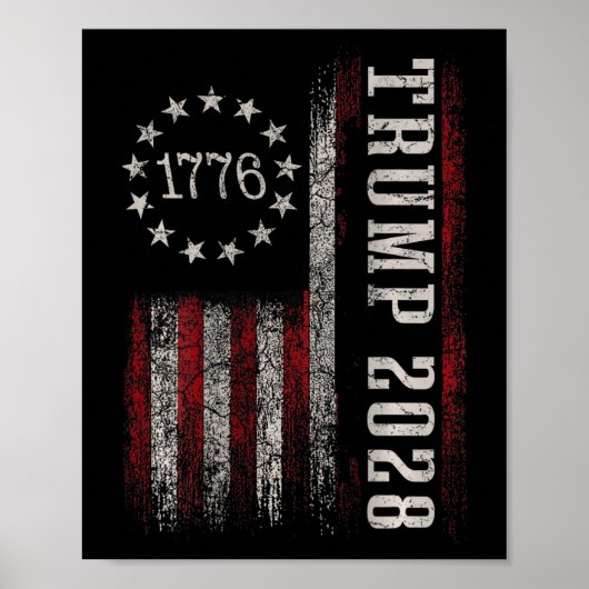 Trump 2028 Stem Donald Trump Amerika Amerikaanse V Poster (Voorkant)