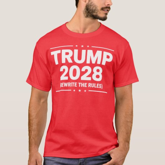 Trump 2028 T-Shirt – Herschrijf de Patriottische R (Voorkant)