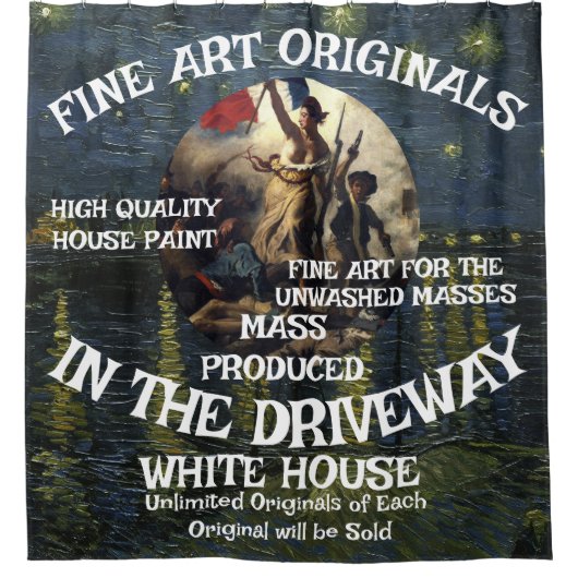 Trump 2028 Third Term Campaign Poster Original Douchegordijn (Voorkant)