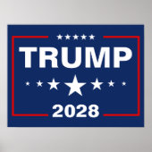 Trump 2028 Tuinbord Poster (Voorkant)