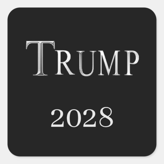 TRUMP 2028 VIERKANTE STICKER (Voorkant)