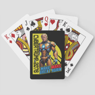 Trump 2076 Presidentiële campagne van Mars Pokerkaarten