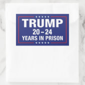 Trump 20 - 24 jaar gevangenisstraf - grappig antit rechthoekige sticker (Tas)