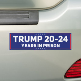 Trump 20 - 24 jaar gevangenisstraf grappig antitru bumpersticker