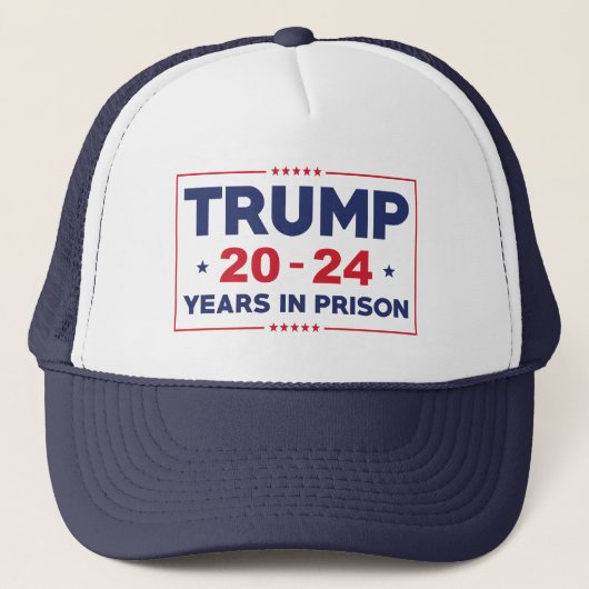 Trump 20-24 jaar gevangenisstraf trucker pet (Voorkant)