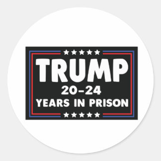 TRUMP 20-24 jaar in de gevangenis Ronde Sticker