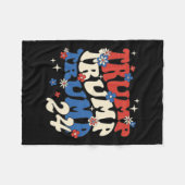 Trump 24 2024 Groovy Retro Fleece Deken (Voorkant (Horizontaal))