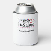 Trump 24 DeSantis Make America Florida Blikjeskoeler (Blikje Achterkant)