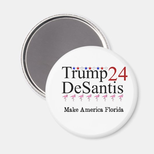 Trump 24 DeSantis Make America Florida Magneet (Voorkant / Achterkant)