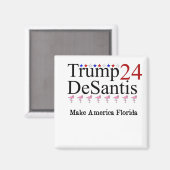 Trump 24 DeSantis Make America Florida Magneet (Voorkant / Achterkant)